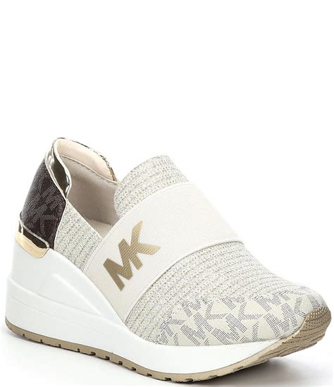 michael kors wedge sneakers outfit|Michael Kors slip on sneakers.